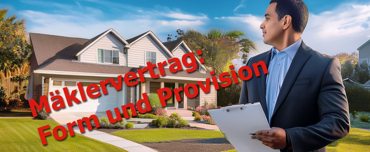 Mäklervertrag: Form und Provision