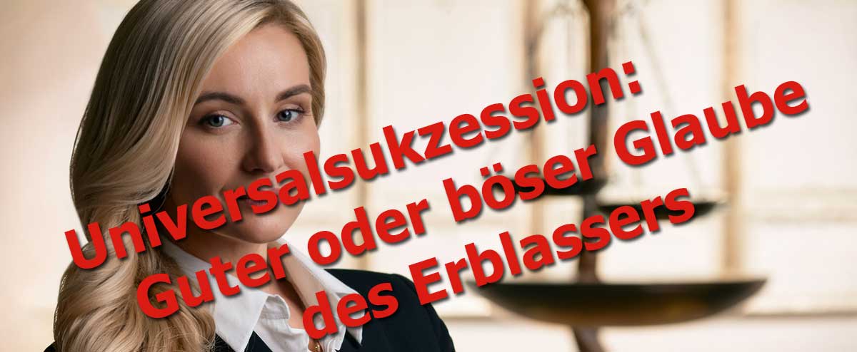 Universalsukzession: Guter oder böser Glaube des Erblassers